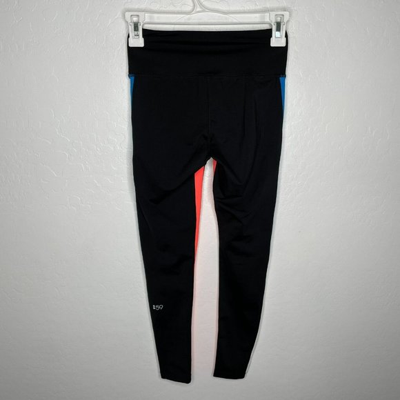 Splits59 Black Leggings with Blue and Red Accents - Picture 3 of 7